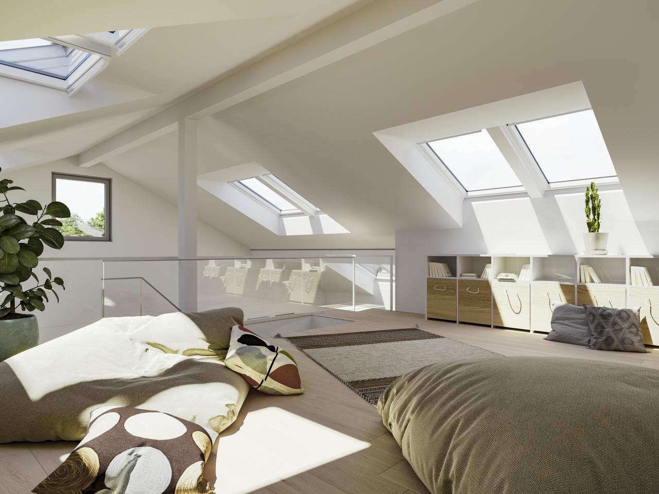 Мансардная двускатная крыша с окнами: фото #0028 Вентиляция мансарды: дышим свободно